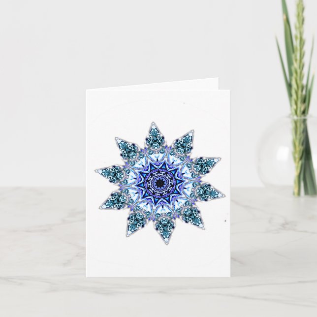 Filigree star mandala, note card (Front)