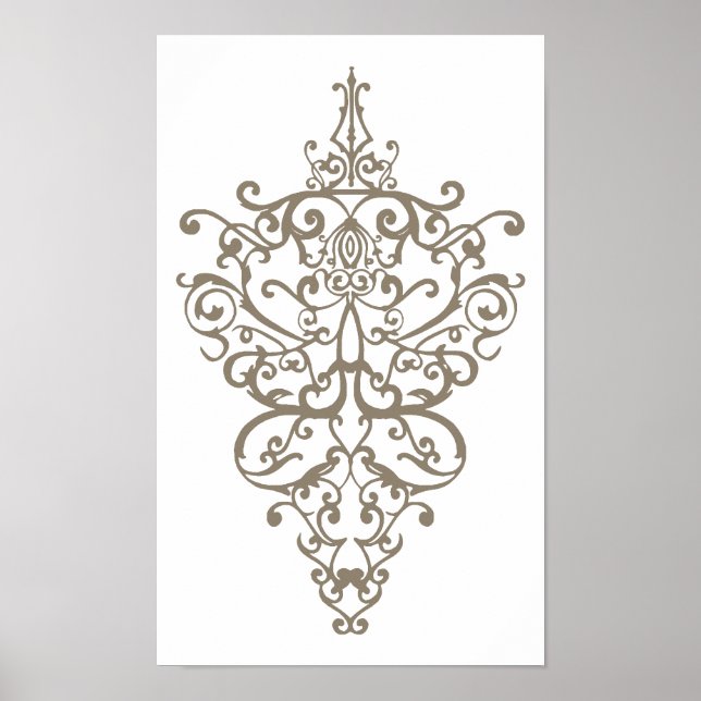 filigree tan poster (Front)
