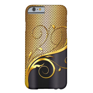 Filigree Vines Perforated Metal | gold black Barely There iPhone 6 Case