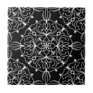 Filigree Wreath Ceramic Tile - Choose Your Color