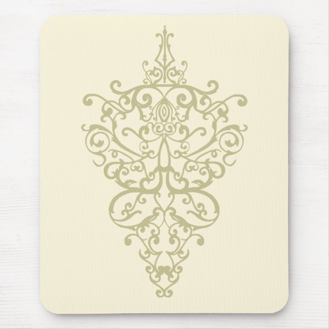 filigree yellow mouse pad (Front)
