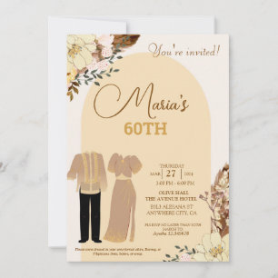Filipiniana Thème Anniversaire Invitation Filipino