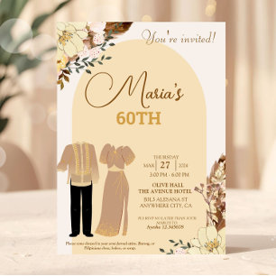Filipiniana Thème Anniversaire Invitation Filipino