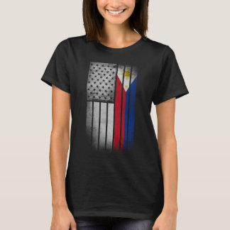 Filipino American Flag Filipino Flag T-Shirt