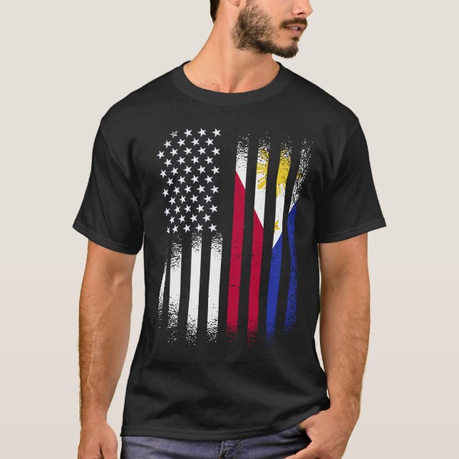 Filipino American Heritage Month Philippines Patri T-Shirt (Front)