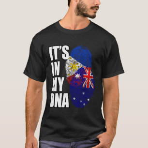 Filipino And Australian Mix DNA Flag Heritage T-Shirt