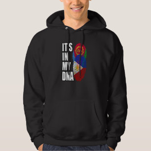 Filipino And Eritrean Mix DNA Flag Heritage Hoodie