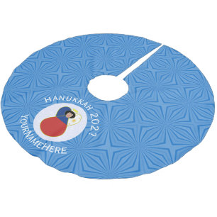 Filipino Angel Hanukkah Flag Personalized Brushed Polyester Tree Skirt