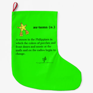 Filipino Autumn Large Christmas Stocking
