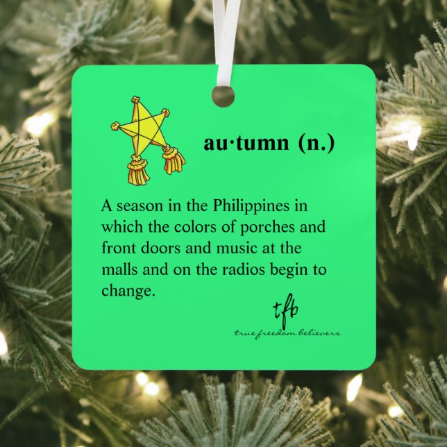 Filipino Autumn Metal Ornament (Insitu)