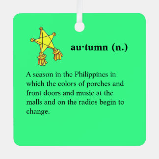 Filipino Autumn Personalizable Metal Ornament