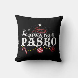 Filipino Christmas Spirit - Diwa ng Pasko Tagalog Throw Pillow