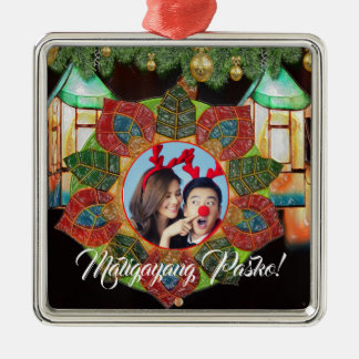 Filipino Colourful Lantern, Parol Style Metal Ornament