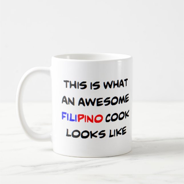 filipino cook, awesome coffee mug (Left)
