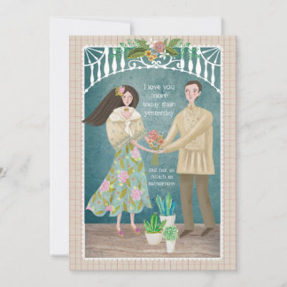 Filipino Couple Holiday Card