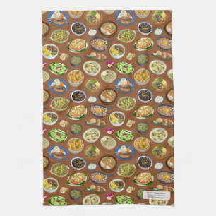 Filipino Food Pattern Kitchen Towel