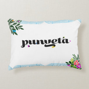 Filipino Funny Pillow 'Punyeta' Boho Accent Pillow
