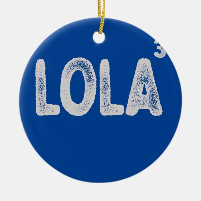 Filipino Grandma Of Three Funny Lola Womens  Ceramic Ornament (Front)