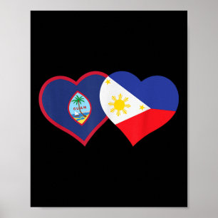 Filipino Guam Heart Pinoy Chamorro Philippines Gua Poster