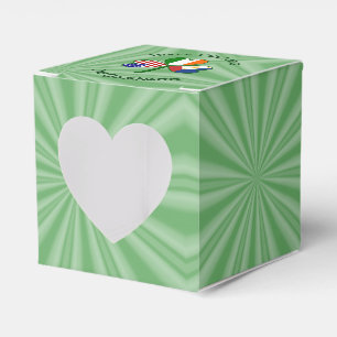 Filipino Irish USA Shamrock Flag Personalized  Favor Box