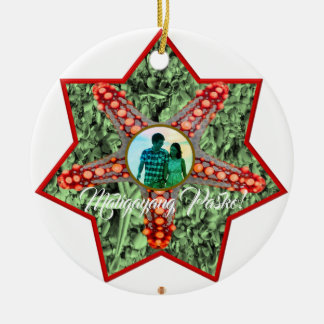 Filipino Lantern, Parol, Beach, Star Fish, Shells Ceramic Ornament