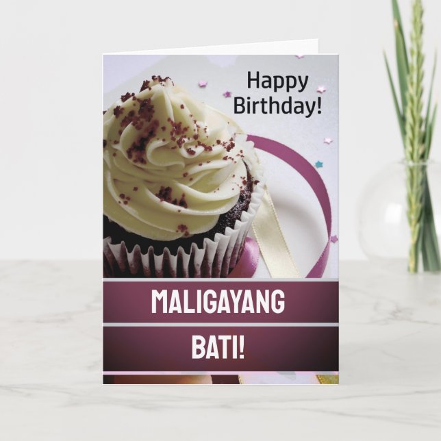 Filipino Maligayang Bati Philippines Birthday Card (Front)