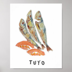 Filipino / Philippine Tuyo Watercolor Poster Paper