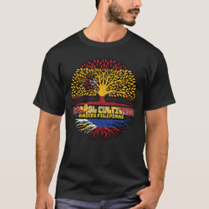 Filipino Philippines Spain Spanish Tree Roots Flag T-Shirt