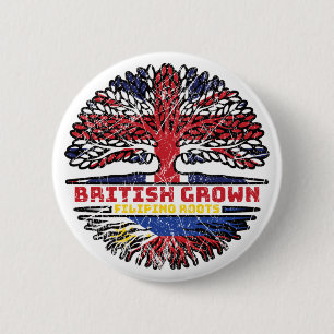 Filipino Philippines Uk United Kingdom British 2 Inch Round Button