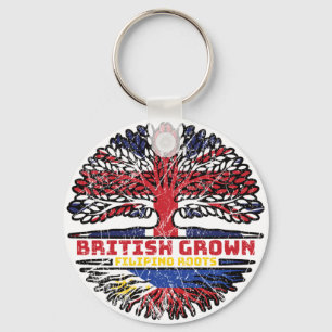 Filipino Philippines Uk United Kingdom British Keychain