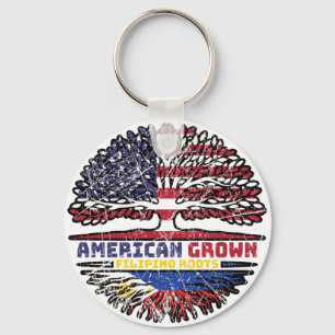 Filipino Philippines US American USA United States Keychain