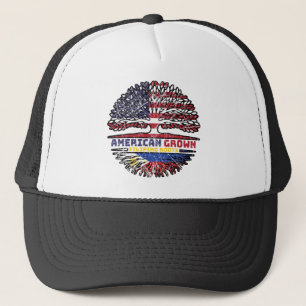 Filipino Philippines US American USA United States Trucker Hat
