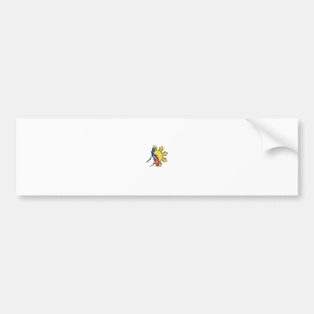 Filipino Pride Design Bumper Sticker (Front)