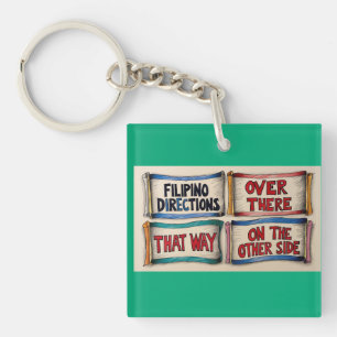Filipino Street Directions Keychain