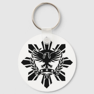 Filipino sun and eagle crest keychain