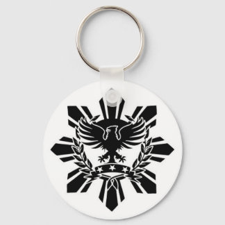 Filipino sun and eagle crest keychain