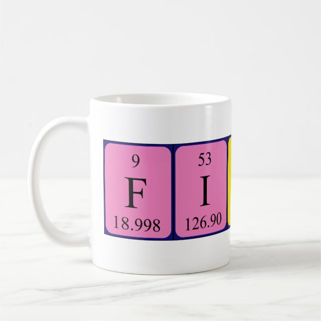 Filippo periodic table name mug (Left)