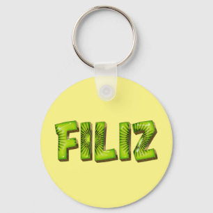 Filiz Name Kiwi Design Key Fans Keychain