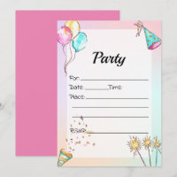 Fill In The Blank Birthday Invitation
