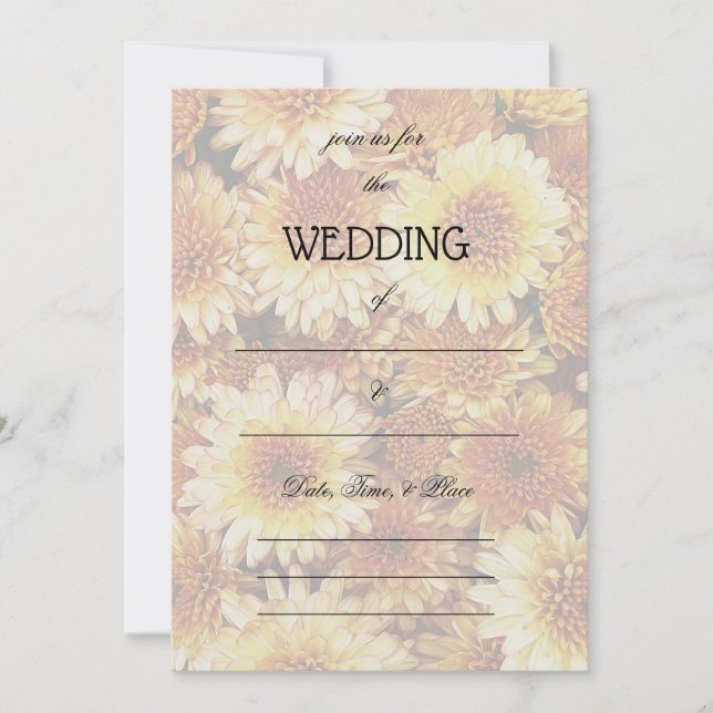 Fill in the Blank Floral Wedding Invitation  (Front)