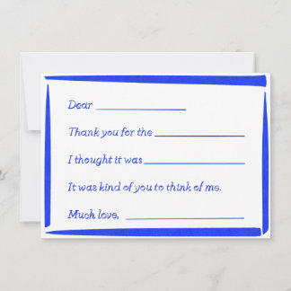 Fill-In-The-Blank "Handwritten" Thank You Notes