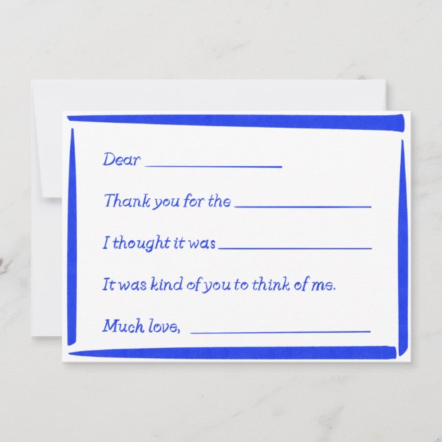 Fill-In-The-Blank "Handwritten" Thank You Notes (Front)