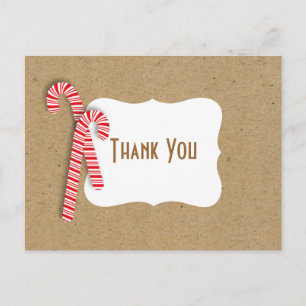 Fill in the Blank Holiday Kids Thank You  Postcard