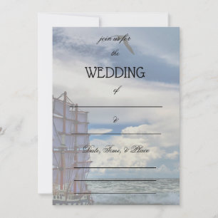 Fill in the Blank Ocean Wedding Invitation 