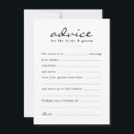 Fill in the Blank Watercolor Floral Wedding Day Advice Card<br><div class="desc">Add a fun activity for your guests on your wedding day with these fill-in-the-blank style advice cards for the happy couple. Easily change up the wording by clicking "personalize" or keep it as is. The backer features a watercolor floral pattern to go with the rest of the Floral Ampersand collection,...</div>