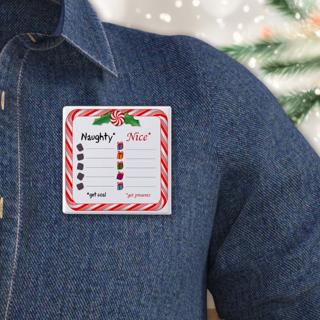 Fill in the Blanks Button for the Naughty or Nice (Fill in the Blanks with your pen, Naughty and Nice List Button.)
