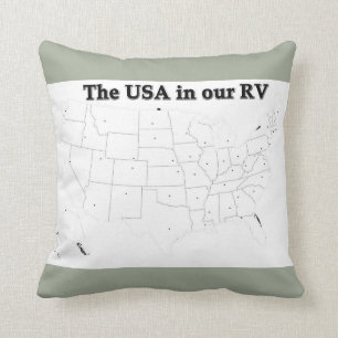 Fill in the States Throw Pillow