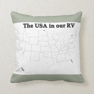 Fill in the States Throw Pillow