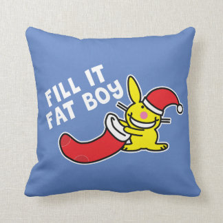 Fill It Fat Boy Throw Pillow