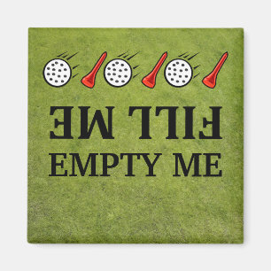 Fill me-empty me golf Dishwasher Magnets